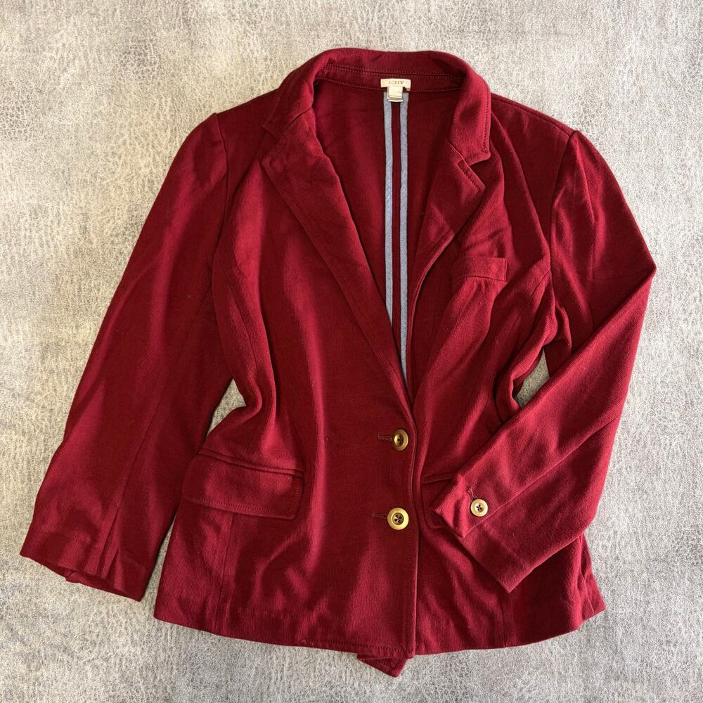 J Crew Cozy Red Tailored Blazer